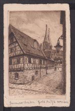 Ansichtskarte Bamberg Bayern Domgasse 1931 Tabarz Thüringen Radierung