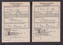 Briefmarken Bund ATM Automatenmarken zwei Eilboten Briefe incl. Postvorstellungs