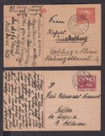 Tschechien zwei Ganzsachen Usti n Labem Aussig bzw Budejovice n. Lüben Schlesien