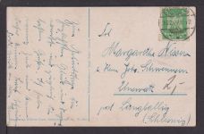 Ansichtskarte Bernsbach Erzgebirge Sachsen 1927 Langballig Schleswig-Holstein