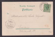 Litho Ansichtskarte Assmannshausen Hessen Gasthaus zur Krone Breslau Schlesien