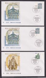 Bund Brief inter. Lot SWK Sehenswürdigkeiten meist Bogenrand Bogenecke als FDC