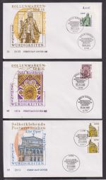Bund Brief inter. Lot SWK Sehenswürdigkeiten meist Bogenrand Bogenecke als FDC