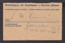 Besetzung Böhmen & Mähren frankierte Postanweisung 4K Hitler Aufbrauch Ganzsache
