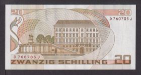 Geldschein Credit Note Banknote Österreich Austria 20 Sch. 149 1986 gute Erhlg.