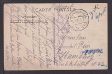 Ansichtskarte Aubrives Frankreich 1915 Feldpost Hamburg