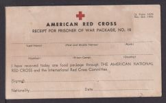 Kriegsgefangenenpost Amerikanisches Rotes Kreuz