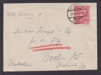 Hotel Zensur Brief Sacher Wien Österreich Berlin mit intaktem Adler Brustschild