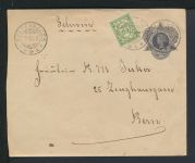 Niederländisch Indien Ganzsache plus ZUF Weltevreden 1913 Bern Schweiz