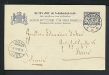 Ganzsache Weltevreden Niederländisch Indien 1907 Bern Schweiz