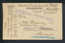 Kriegsgefangenenpost Italien 1919 Stempel Censura Militare Kladno Böhmen
