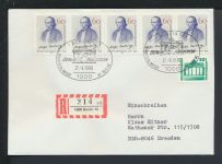 Berlin R-Brief selt SST Berlin Marathon 1990 Dresden Sachsen Brandenburger Tor