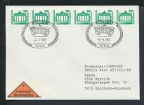 Bund Brief selt. SST Deutsch Franz. Briefmarkenausstellung Berlin 1991 Ransbach