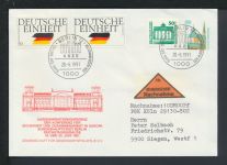 Bund Privatganzsache Nachnahme SST KSZE Berlin 1991 Siegen NRW Brandenburger Tor