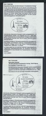 Bund R-Brief selt SST 30 Jahre Deutsch Französischer Vertrag Bonn 1993 Netphen