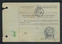Bayern Paketkarte MIF Bayern Abschied Lauf an der Pegnitz 1921 Valamand Schweiz