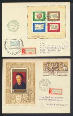 Ungarn Europa Sammlung Blöcke auf Briefe oft als Einschreiben gesamt 44 Stück