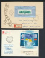 Ungarn Europa Sammlung Blöcke auf Briefe oft als Einschreiben gesamt 44 Stück