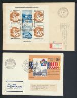 Ungarn Europa Sammlung Blöcke auf Briefe oft als Einschreiben gesamt 44 Stück