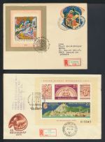 Ungarn Europa Sammlung Blöcke auf Briefe oft als Einschreiben gesamt 44 Stück