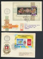 Ungarn Europa Sammlung Blöcke auf Briefe oft als Einschreiben gesamt 44 Stück