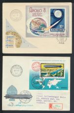 Ungarn Europa Sammlung Blöcke auf Briefe oft als Einschreiben gesamt 44 Stück