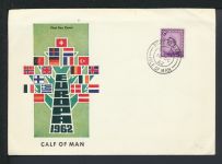Großbritannien Isle of Man Europa Brief Regionalmarke 1962