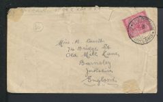 Natal Großbritannien Kolonien Feldpost Brief Übersee Barnsley England 1900