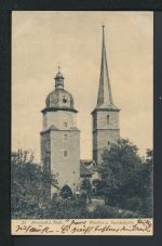 Ansichtskarte Arnstadt Thüringen Riedtor u. Jakobsturm Dresden Sachsen 1910