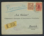 Levante R-Brief Österreich MIF 55 !!!+ 58 30 Para + 2 Pia Beyruth Zürich Schweiz