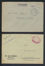 All. Besetzung Brief Lot Gebühr bezahlt Sammlung von 16 Umschlägen dabei z.B.