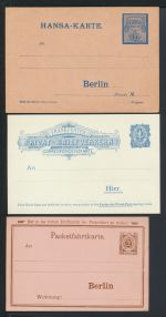 Brief Lot Stadtpost Privatpost Sammlung von 10 Ganzsachen und Briefe