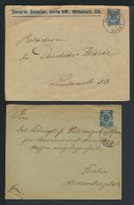 Brief Lot Stadtpost Privatpost Sammlung von 10 Ganzsachen und Briefe