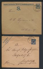 Brief Lot Stadtpost Privatpost Sammlung von 10 Ganzsachen und Briefe