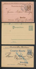 Brief Lot Stadtpost Privatpost Sammlung von 10 Ganzsachen und Briefe