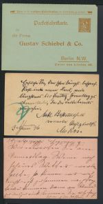 Brief Lot Stadtpost Privatpost Sammlung von 10 Ganzsachen und Briefe