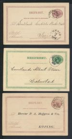 Schweden Sammlung Ganzsachen inter. Lot von 31 Karten und Briefe