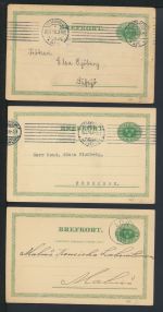 Schweden Sammlung Ganzsachen inter. Lot von 31 Karten und Briefe