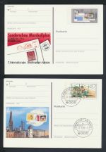 Bund Sammlung Ganzsachen + Privatganzsachen gutes Lot von 57 Briefen und Karten