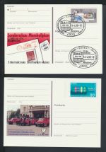 Bund Sammlung Ganzsachen + Privatganzsachen gutes Lot von 57 Briefen und Karten