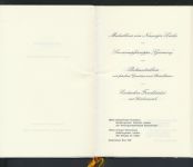 Politik Menukarte Abendessen des Bundespräsidenten Schloß Bellevue Berlin 1983