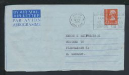 Asien Hongkong Flugpost Air Mail Ganzsache Aerogramm München Bayern 1975