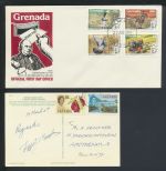 Grenada Übersee Lot mit 4 Briefen und Karte 1979