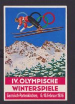 Ansichtskarte Sport Olympia Künstlerkarte Garmisch Partenkirchen Olympische