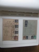 Sammlung Deutsches Reich Zusammendrucke auf Brief sehr sauber im Leuchtturm -