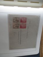 Sammlung Deutsches Reich Zusammendrucke auf Brief sehr sauber im Leuchtturm -
