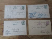 Altdeutschland Württemberg Stempel Sammlung auf 35 Ganzsachen ca. 1880-1896