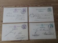 Altdeutschland Württemberg Stempel Sammlung auf 39 Ganzsachen ca. 1873-1902