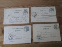 Altdeutschland Württemberg Stempel Sammlung auf 39 Ganzsachen ca. 1873-1902