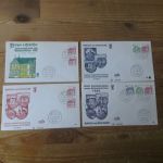 Berlin Sammlung Burgen & Schlösser 8 Briefe Zusammendrucke FDC incl Heftchenblatt